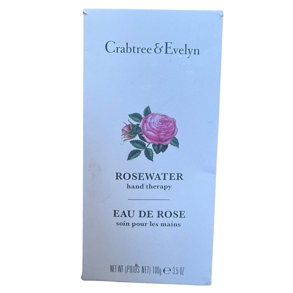Crabtree & Evelyn Rosewater Hand Therapy 3.5oz / 100g New in Box